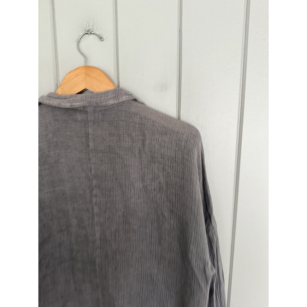 Fenini Shirt Jacket M Medium Button Lightweight Gray Single Button Pockets - Picture 5 of 5